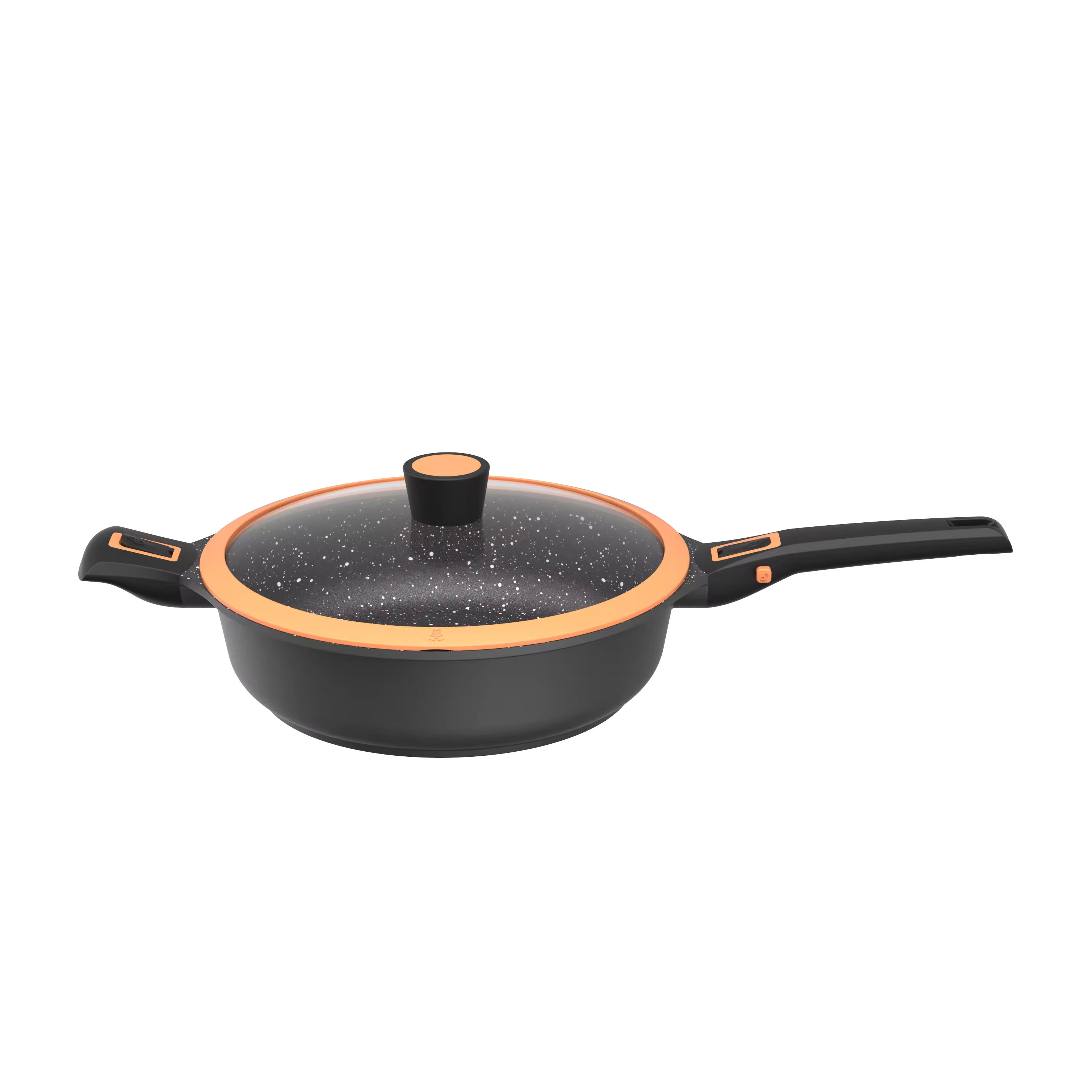 Leerpan 알루미늄 소바도라 드 포타 덩어리 캐스트 알루미늄 딥 케이크 튀김 아이스크림 ast 기계 뚜껑이 있는 이중 팬