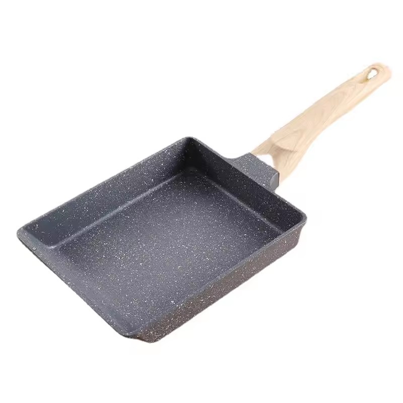 두껍고 높은 옥돌 두꺼운 계란 구이 밀 비 스틱 직사각형 식품 등급 튀긴 계란 팬