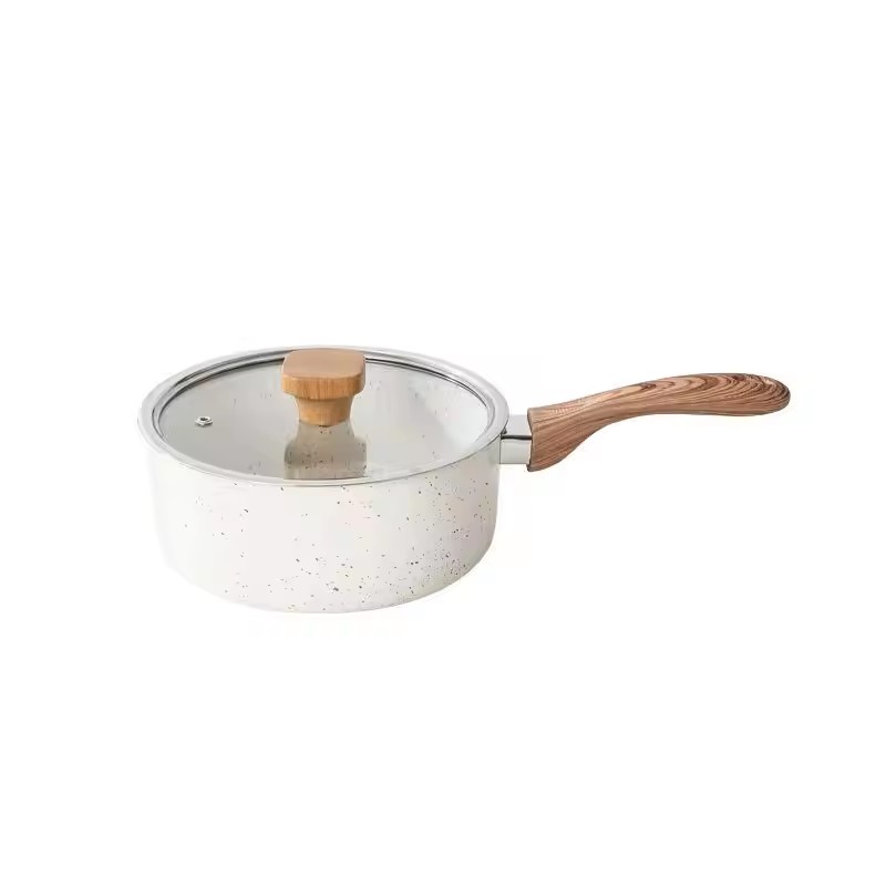 국경 간 일본식 볶음 튀김 냄비 가정용 쌀 돌 비 스틱 스노우 플랫 우유 냄비 이중 목적 인스턴트 국수 냄비