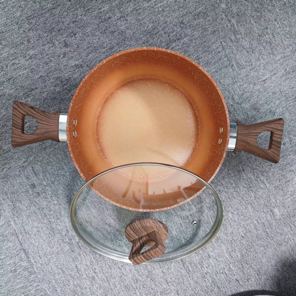 부드러운 촉감의 무독성 인덕션 바닥 논스틱 다이캐스팅 냄비 캐서롤 냄비