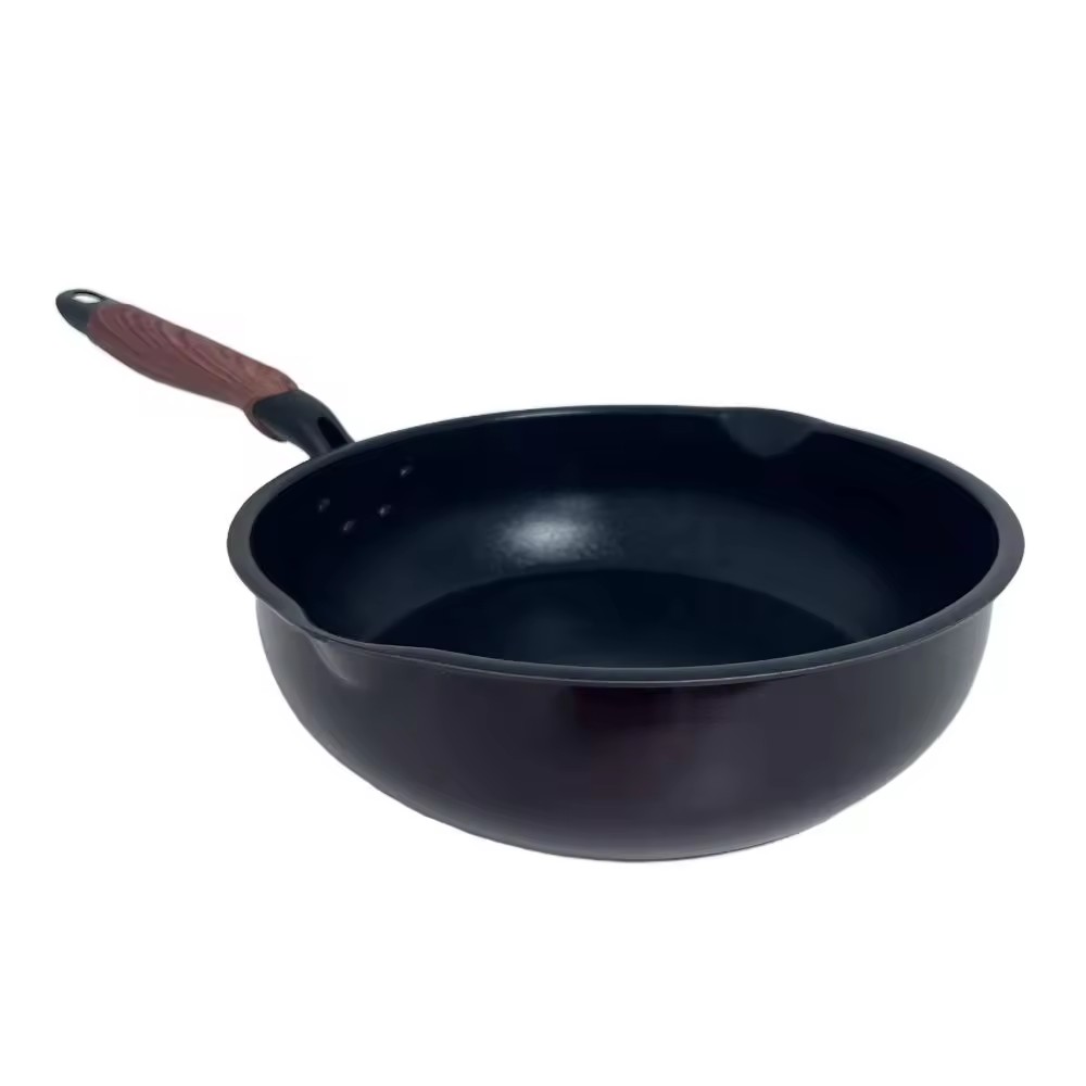 야외 레스토랑 주방 20/24/28cm 알루미늄 라운드 로스팅 프라이팬 소테 팬