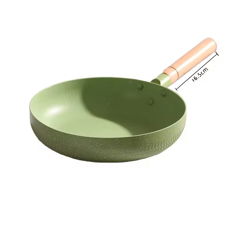 친환경 24cm 26cm 28cm 30cm 맞춤형 로고 붙지 않는 알루미늄 튀김 요리사 팬